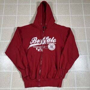 MV Sport University At Buffalo Red Zip Up Hoodie Size Small